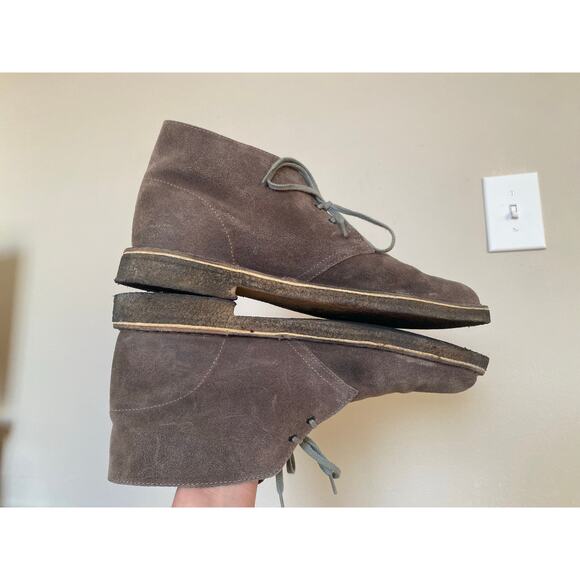 Clarks Originals Desert Boots Mens 11.5 M Taupe Suede Crepe Sole Chukka Shoes main image 6